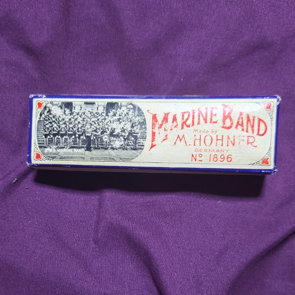Hohner Other - Hohner Marine Band German 1896 Harmonica with Case And Original Inserts NWOT